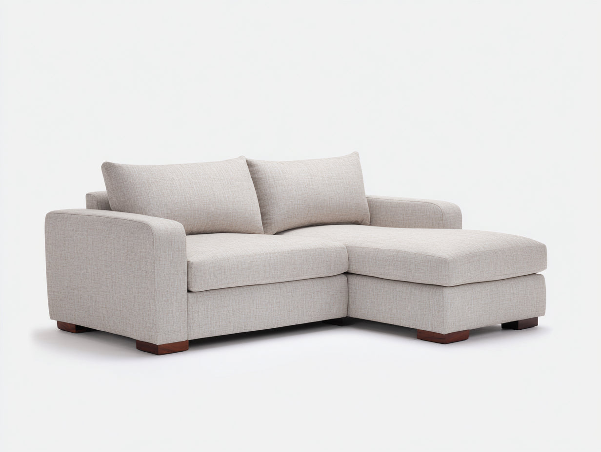 Ecksofa Stoffbezug 270x170x85 cm - Beige - Modernes Design für Wohnzimmer