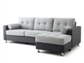 Ecksofa aus Stoff 280 x 200 x 85 cm - Grau und Hellgrau - Modernes Ecksofa mit Chaiselongue für Wohnzimmer