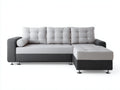 Ecksofa aus Stoff 270 x 170 x 85 cm - Hellgrau und Dunkelgrau - Modernes Design mit großzügiger Sitzfläche