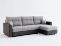 Ecksofa Stoff 300 x 220 x 85 cm - Grau Schwarz - Modernes Design für Wohnzimmer