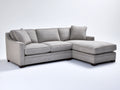 Ecksofa aus Stoff 300 x 190 x 85 cm - Hellgrau - Modernes Design mit großzügiger Sitzfläche