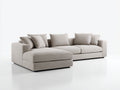 Ecksofa Stoff 280 x 180 x 85 cm - Beige - Modernes Design für Wohnzimmer