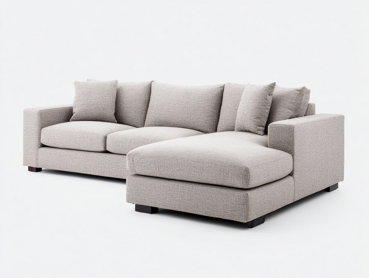 Ecksofa Stoff 290 x 190 x 85 cm - Beige - Modernes Design für Wohnzimmer