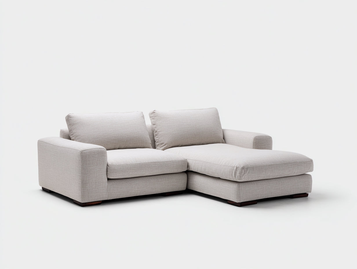 Ecksofa aus Stoff 290 x 180 x 85 cm - Beige - Modernes Design mit großzügiger Sitzfläche