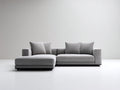 Ecksofa aus Stoff 280 x 180 x 85 cm - Hellgrau - Modernes Design mit großzügiger Sitzfläche
