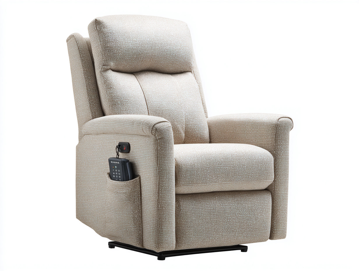 Liegesessel Stoffbezug 85x90x105 cm - Beige - Komfortabler Relaxsessel für Wohnzimmer