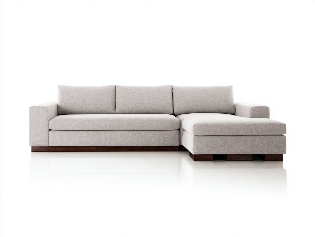 Ecksofa Stoff 260 x 170 x 85 cm - Beige - Modernes Design für Wohnzimmer